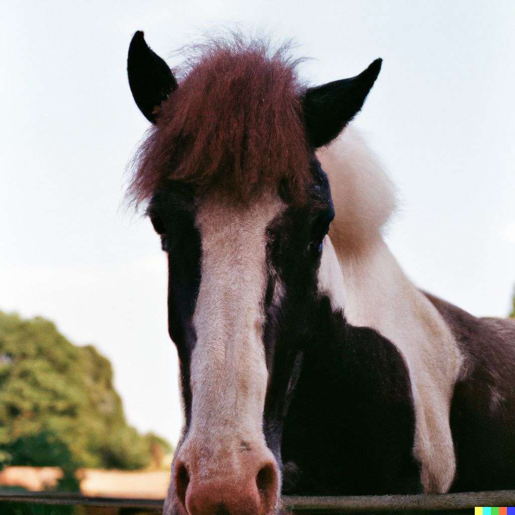 a horse, photograph taken on Kodak Gold 200 film